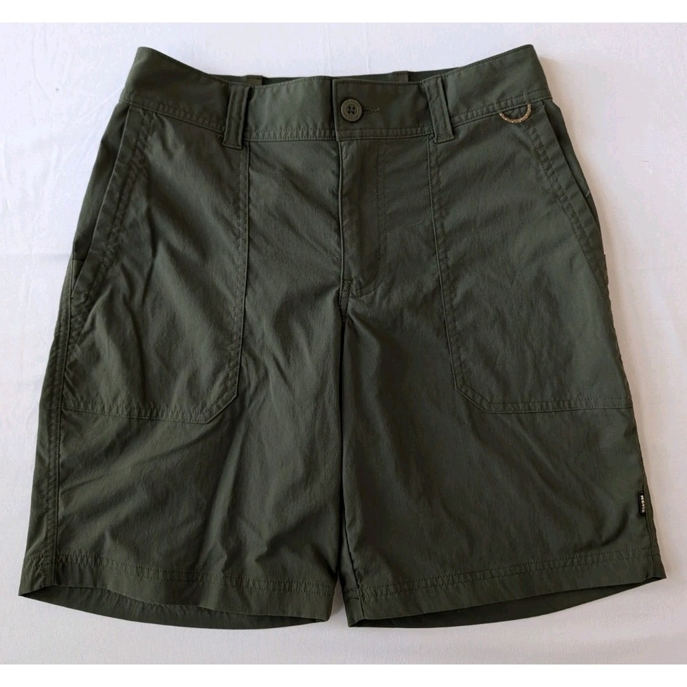 REI Co-op Sahara Hiking Utility Shorts Women's 4 Olive Green Nylon Stretch